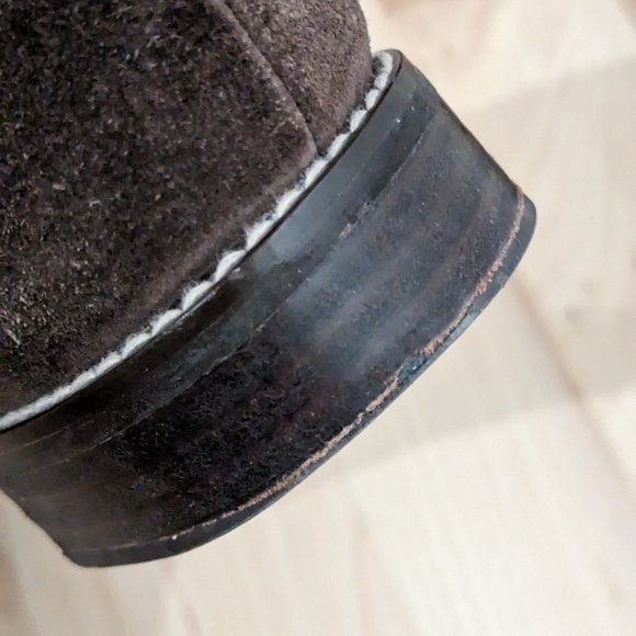 Stuart Weitzman "Guido" Brown Suede Loafers, size 8 - Picture 6 of 7